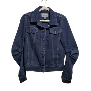 Reinaldo Lourenco Jeans Women's Navy Denim Trucker Jean Jacket Size 42